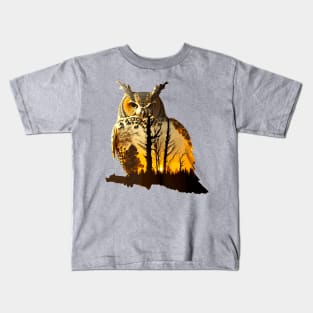 Horned Owl Kids T-Shirt
